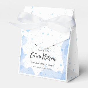 Blue Watercolor Baby Shower, Oh Boy Baby Shower Favour Box