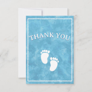 Blue Watercolor Baby Shower Rectangle Template 