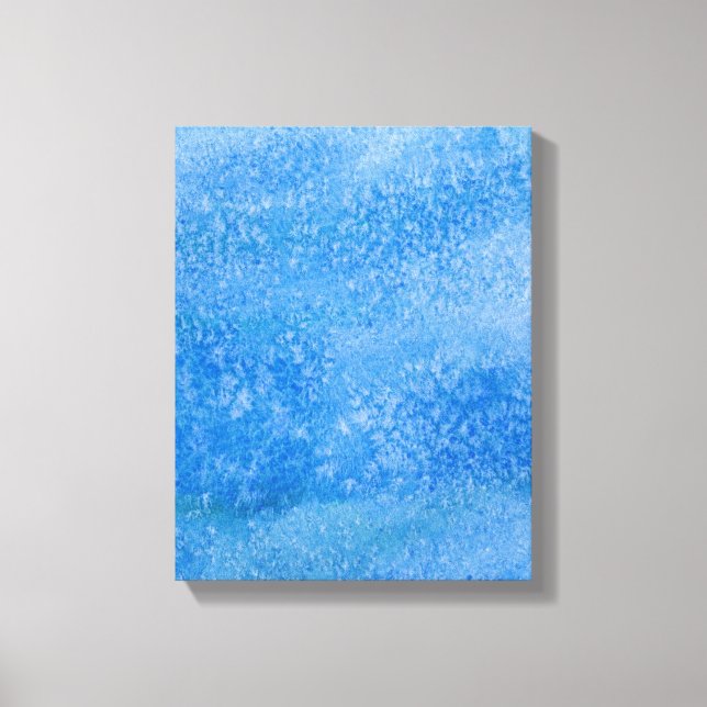 Blue Watercolor Background Canvas Print (Front)