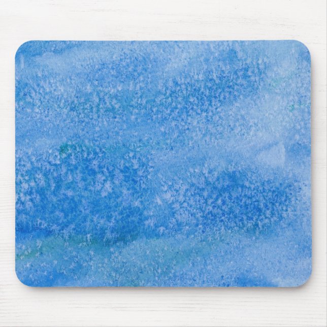 Blue Watercolor Background Mouse Mat (Front)