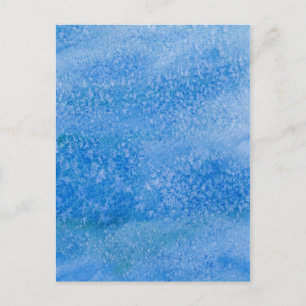 Blue Watercolor Background Postcard