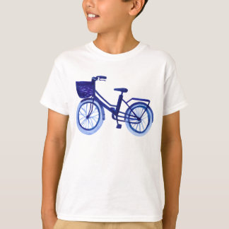 Blue Watercolor Bicycle T-Shirt