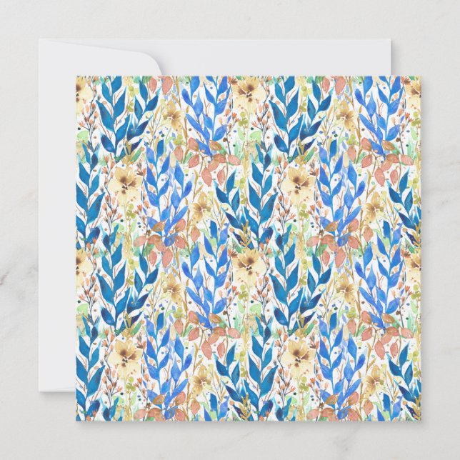 Blue Watercolor Blossom Garden (Front)