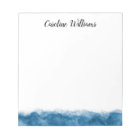 Blue watercolor border personalised name