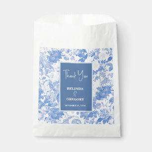 Blue Watercolor Botanical Florals Wedding Favour Bags