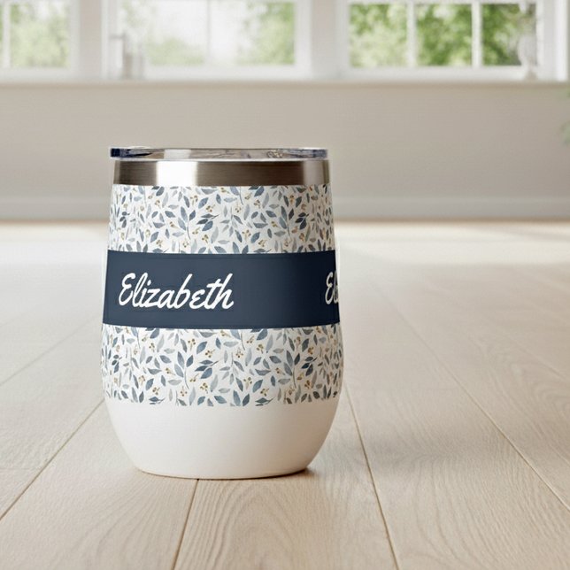 Blue Watercolor Botanical Pattern Name (Creator Uploaded)
