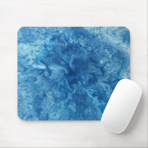 Blue Watercolor Burst Mouse Mat