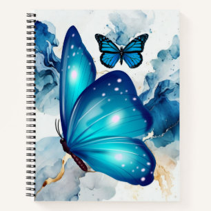 Blue Watercolor Butterfly Magical Notebook