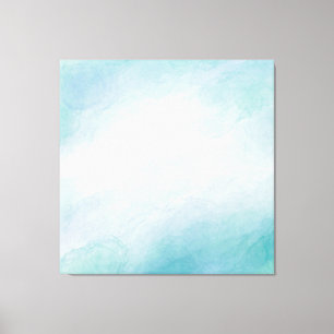 Blue watercolor canvas print