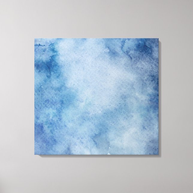 Blue Watercolor Canvas Print (Front)