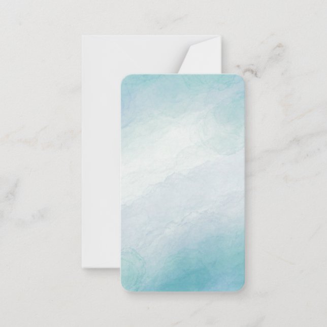 Blue watercolor card (Front)