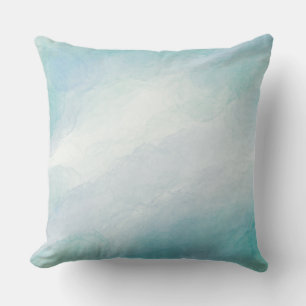 Blue watercolor cushion