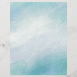 Blue watercolor custom letterhead
