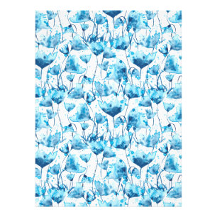 Blue Watercolor Daisies Photo Print