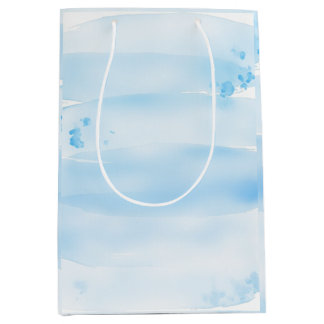 Blue Watercolor Design – Fresh, Modern and Minimal Medium Gift Bag