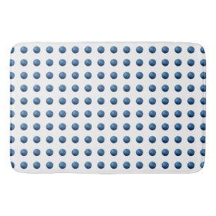 Blue watercolor dots bath mat