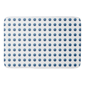 Blue watercolor dots bath mat