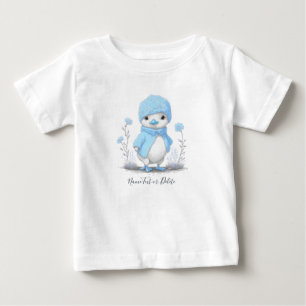 Blue Watercolor Duck Baby T-Shirt