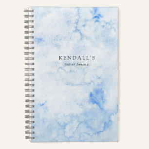 Blue Watercolor Elegant Notebook