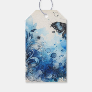Blue Watercolor Ephemera Gift Tags