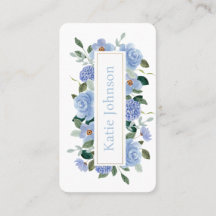 Blue Watercolor Floral Arch Wedding