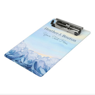 Blue Watercolor Floral Design Mini Clipboard