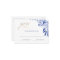 Blue Watercolor Floral Faux Foil RSVP Postcard