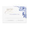 Blue Watercolor Floral Faux Foil RSVP Postcard