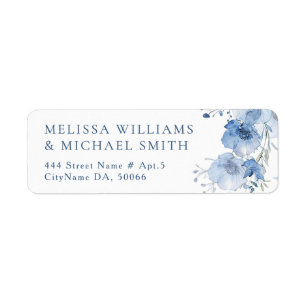 Blue Watercolor Flower Wedding