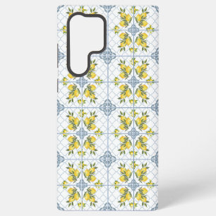 Blue Watercolor French Country Lemon Samsung Galaxy Case
