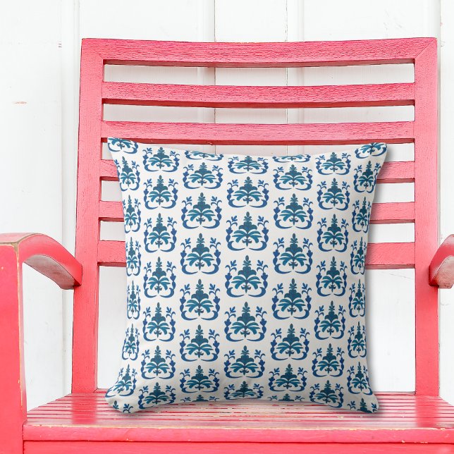 Blue Watercolor French Toile Pattern Cushion (Creator Uploaded)
