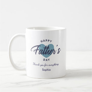 Blue Watercolor Happy Father’s Day Personalised  Coffee Mug