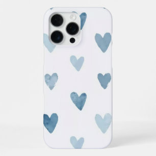 Blue Watercolor Heart Phone Case 