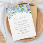 Blue Watercolor Hydrangea Floral Bridal Luncheon Invitation<br><div class="desc">Blue Watercolor Hydrangea Floral Bridal Luncheon Invitations</div>
