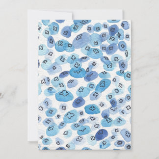 Blue Watercolor Jellyfish Card