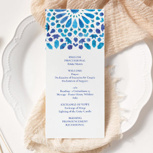 Blue Watercolor Meditteranean Tile Pattern Programme