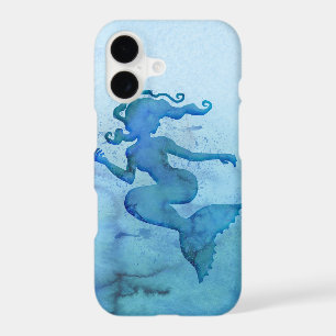 Blue Watercolor Mermaid