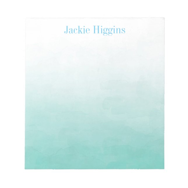 Blue Watercolor Note Pad (Front)