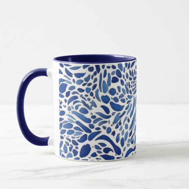 Blue Watercolor Paints Mug (Left)