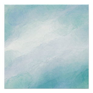 Blue watercolor poster