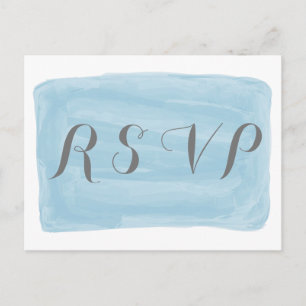 Blue Watercolor Response Postcard