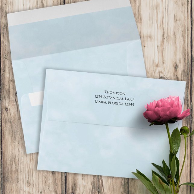 Blue Watercolor Return Address Envelope (Creator Uploaded)