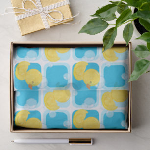 Blue Watercolor Rubber Ducky Tissue Paper