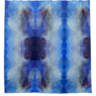 Blue Watercolor Shower Curtain