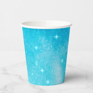 Blue Watercolor Starry Night Baby Shower Paper Cups