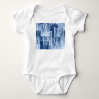 Blue Watercolor Stripes: Geometric Pattern