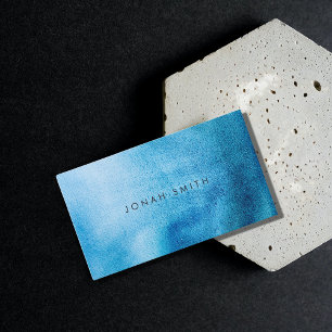 Blue Watercolor Stylish Business Card