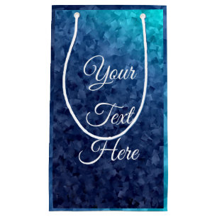 Blue Watercolor Text Gift Bag for All Occasion
