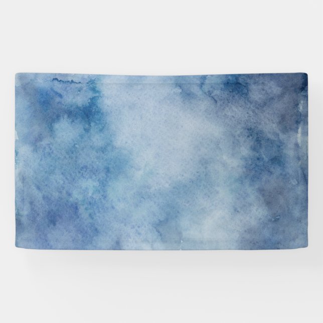 Blue Watercolor Texture Banner (Horizontal)
