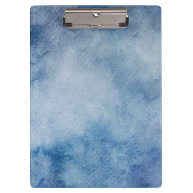 Blue Watercolor Texture Clipboard (Front)